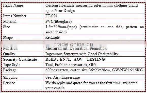 150cm/60inch custom design centimeter to tape white and blue ruler for measuring babies with OEM service upon Your Design
