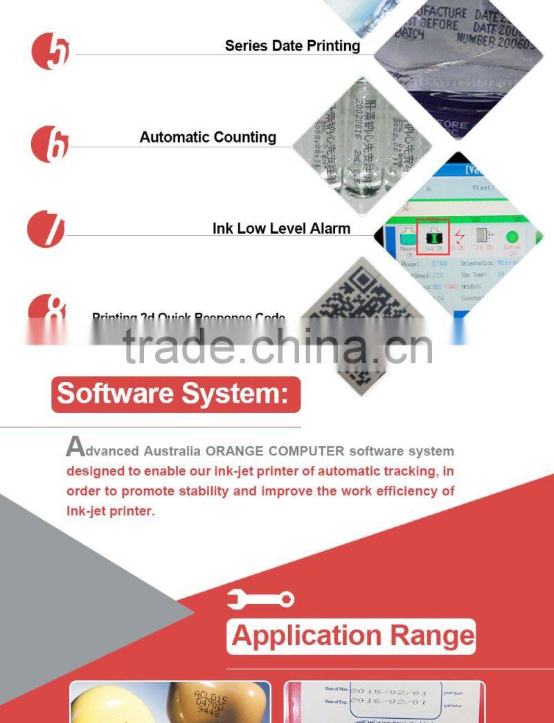 Auto Time/Date/Number/character inkjet printer/coding/printing machine for bottle/Wire / Cable / Wood / Metal / Egg/Bag