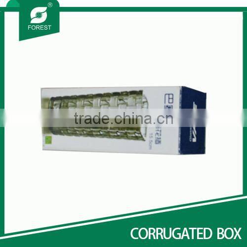 Paperboard corrugated box with glossy varnishing