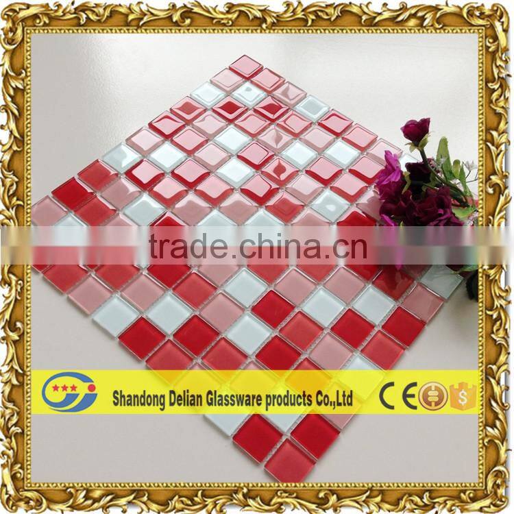 glass mixed mosaic red