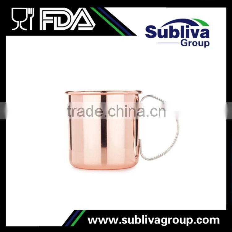 400ml Brass Antique Beer Mug Stainless Steel, Moscow Mule Solid 100% Pure Copper Mug