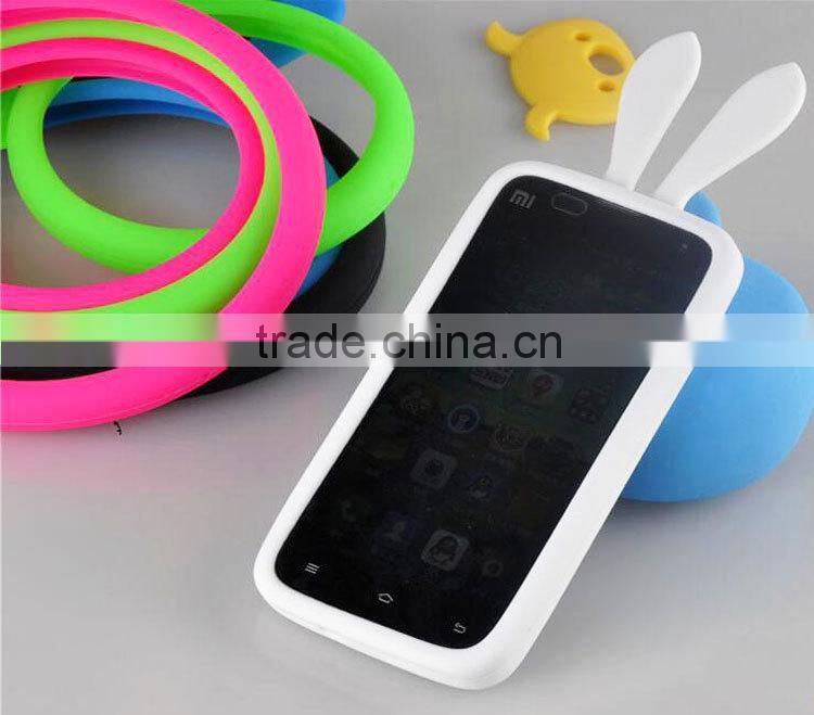 Cute Rabit cheap universal silicone bumper for any mobile phone