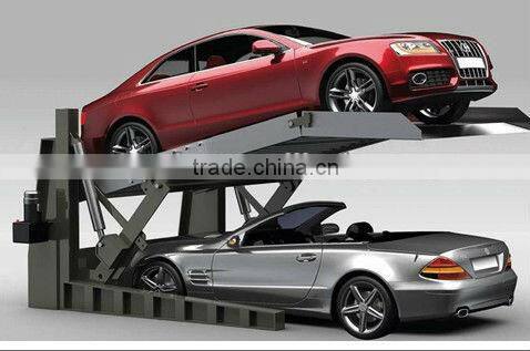 Low cost 2 post tilt lift car parking system