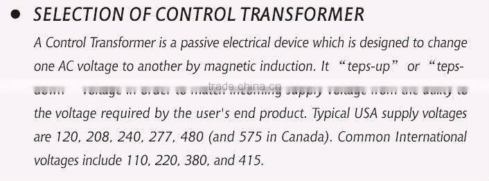 Control Transformer DI series/electrical power transformer