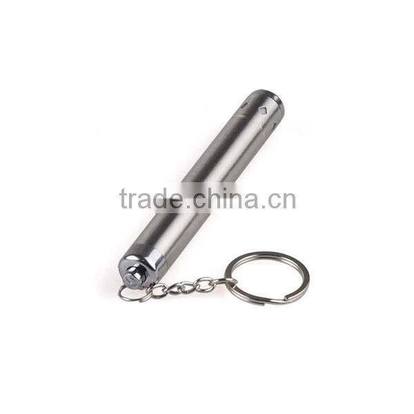 MINI Sliver Color LED Keychain Torch Light Aluminium For Promotional