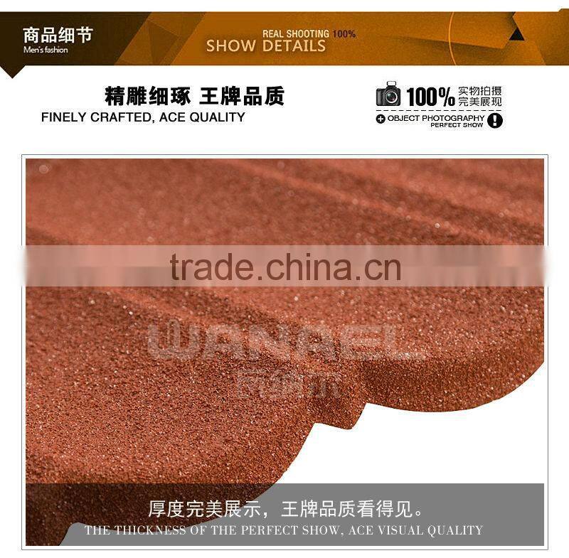 50 years warranty Wanael stone coated roofing tiles/steel roofing shingles/roof finials and ridge tiles