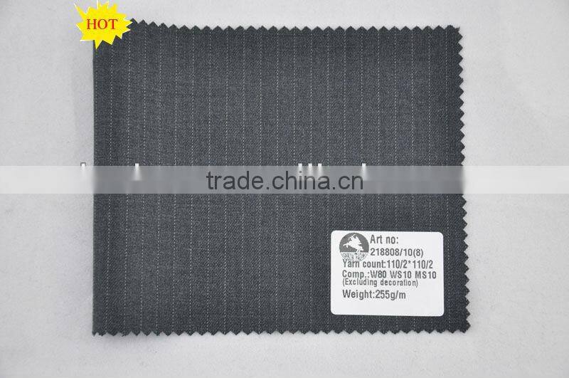 fine quality Italian design worsted wool cashmere men's suiting fabric in stock