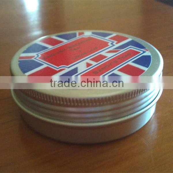 Aluminium Tin Can/round lip balm tin box