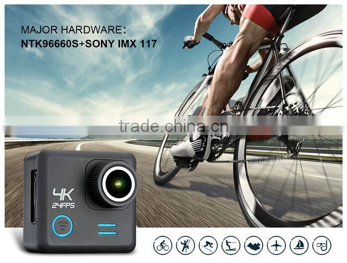 New arrival mini Full HD 4K/2K/1080P/720P/ WVGA go pro waterproof action camera with 170deg wide angle view ,2.0 large LCD