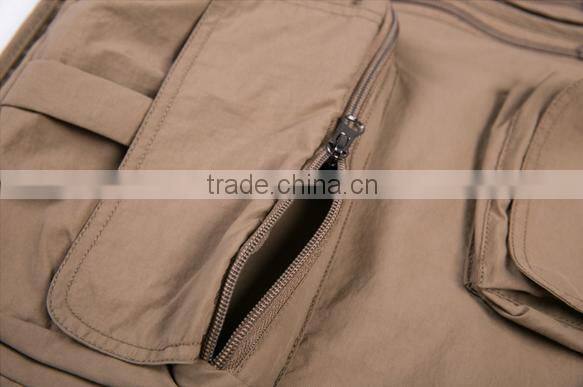 Custom men multi pockets fish vest