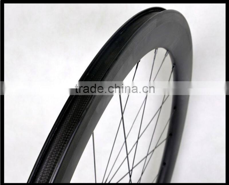 new arrival 700c bicycle carbon rims 56mm hidden spokes wide 27mm clincher wheelset toray carbon rims