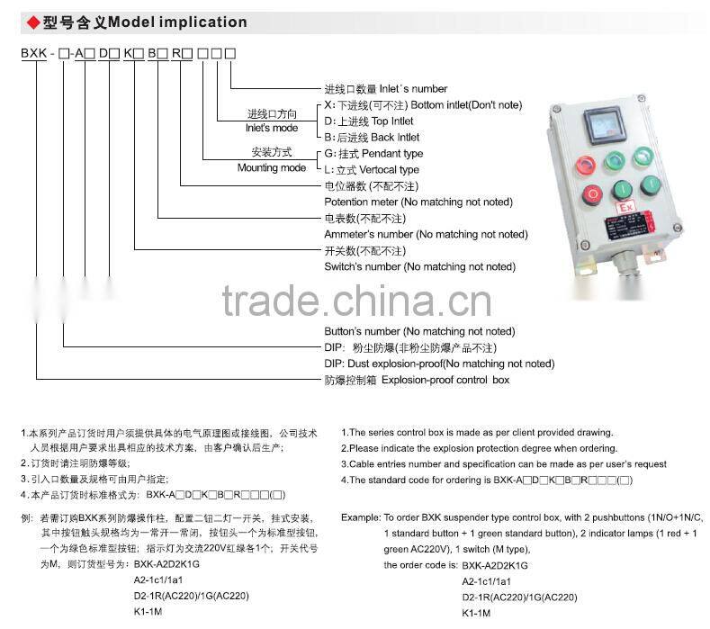 Explosion proof control box IP65 best selling