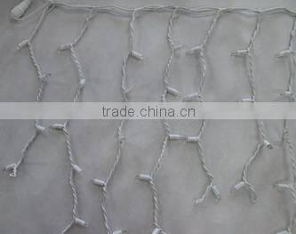 230V white led christmas icicle lights rubber cable IP44 Plug