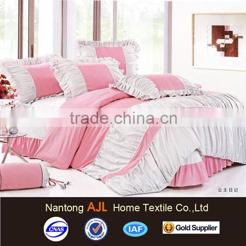 2015 100% cotton new products Korea queen size bedding 4pcs