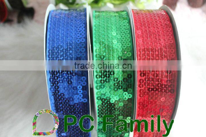 1.5 inch round sequin grosgrain ribbon