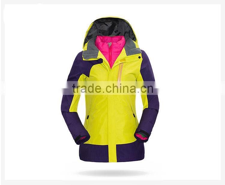 Lday's Interchange Jacket Attachable Fleece Windproof Ski Jacket apparel woman
