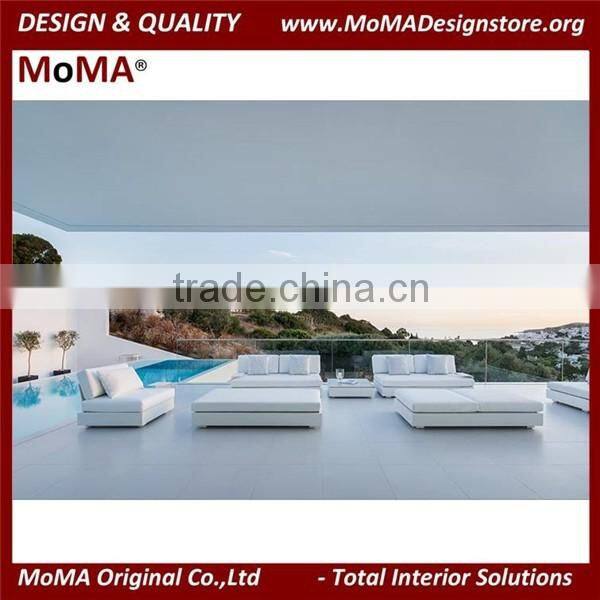 MA-2113R Patio Furniture Luxury Apartment Modern White Outdoor Sofa Set