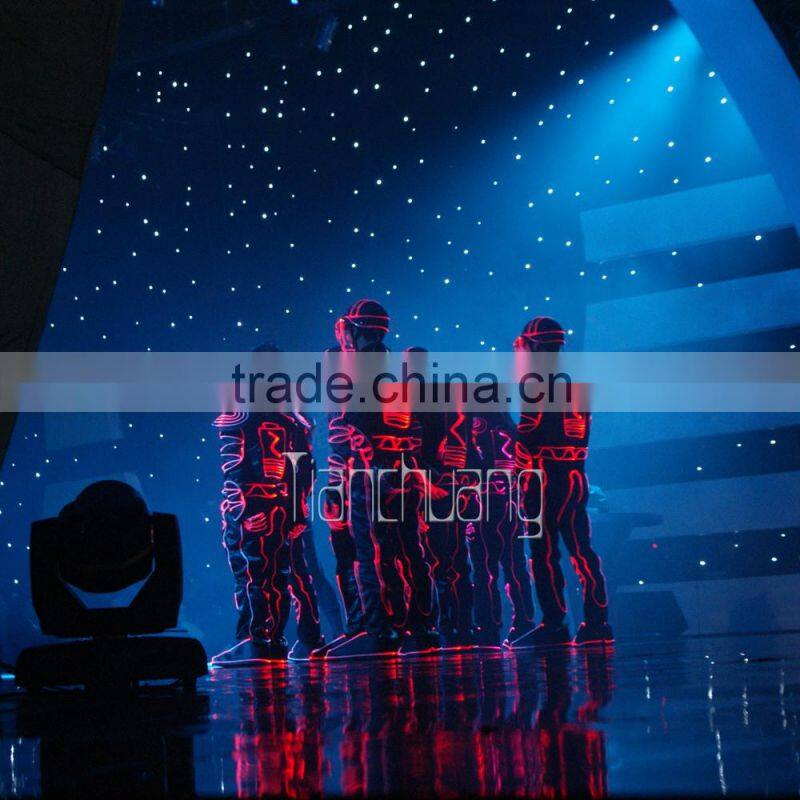Wireless DMX512 Indian Fiber Optic Tron Dance Wear