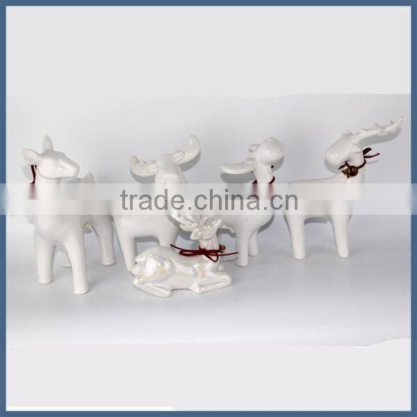 Festive & Party Supplies ceramic santa reindeer for Christmas decorating