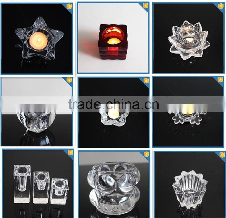 LX-A055 crystal glass christmas tree candle holder for taper