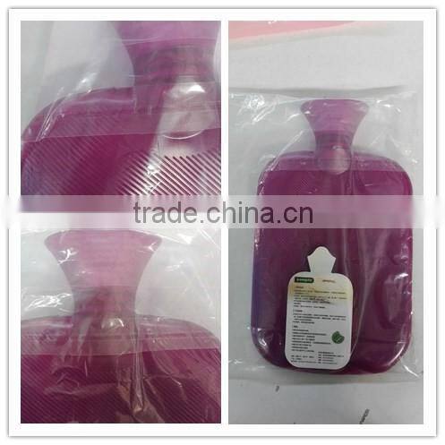 Hot new 1800ml PVC hot water bottle cross-hatched fleece cover hot therapy