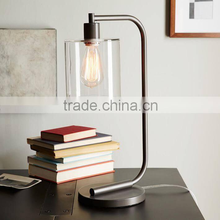 11.23-7 glass and steel Find a new focal point Lens Table Lamp Inspired by factory lighting