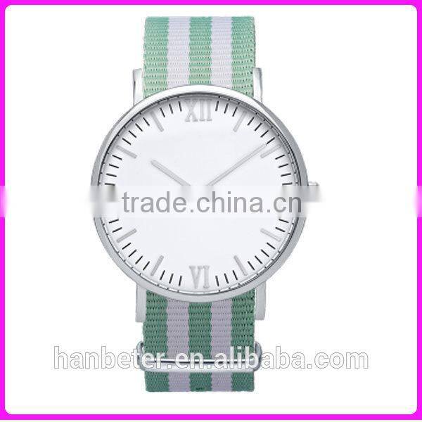 Big Roman numerals watch dial making brand Mens Watch Excellence Quartz with nylon straps