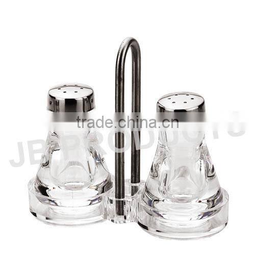 Acrylic salt pepper shakers with stainless cover