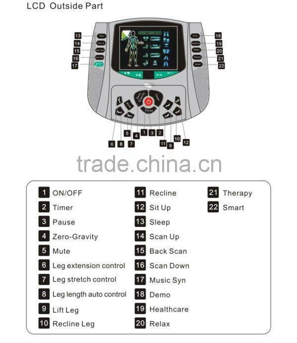 Electric shiatsu 3d full body massage chair SK-808C-A