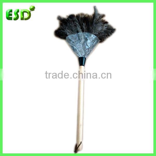 Large Natural Ostrich Feather Duster With Wooden Handle