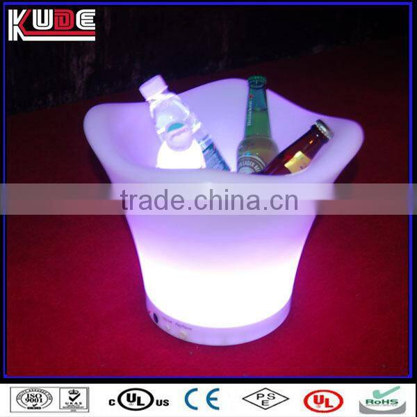 Remote control led lighted plastic ice bucket