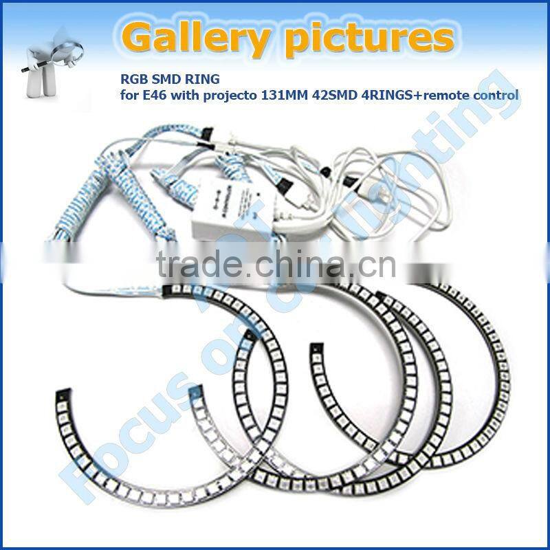 E46 131mm RGB color halo rings led angel eyes