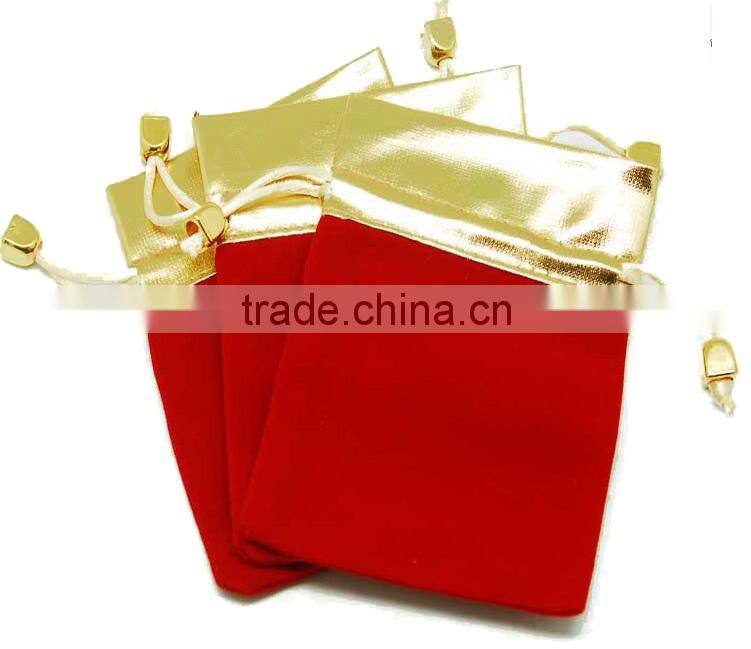 Red Velvet Jewelry Pouch For Christmas