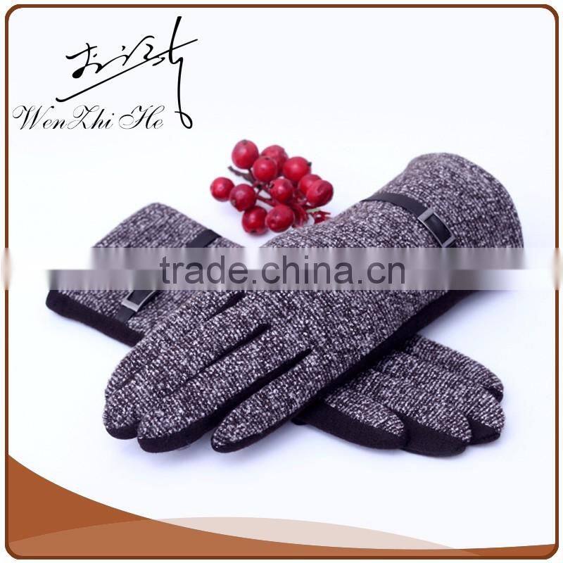 2016 Snow Flowers Women Touch Screen Gloves Cashmere