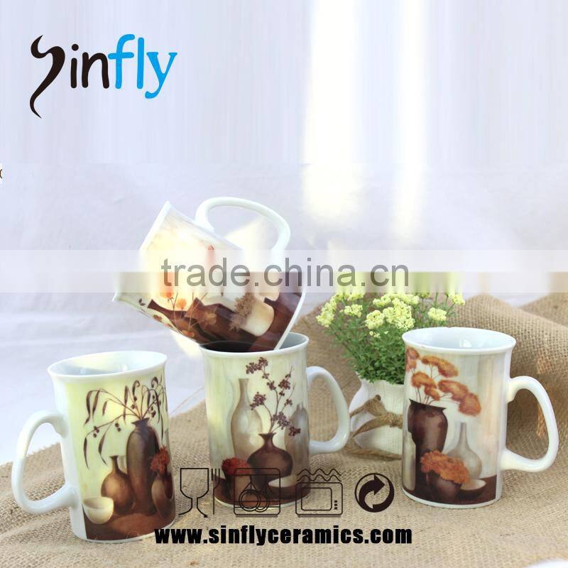 High quality white ceramic advertising coffee cup