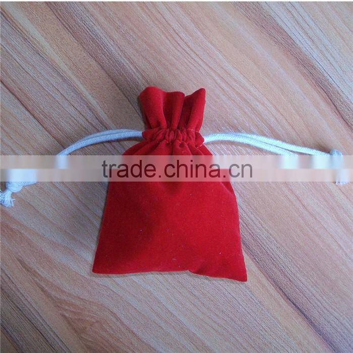 velvet drawstring jewellery pouch/velvet jewellery bag