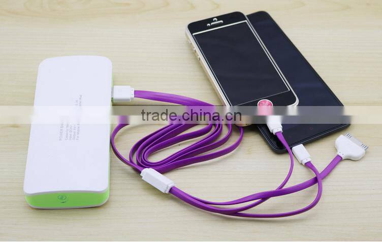 3 in 1 color vehicle charge cable