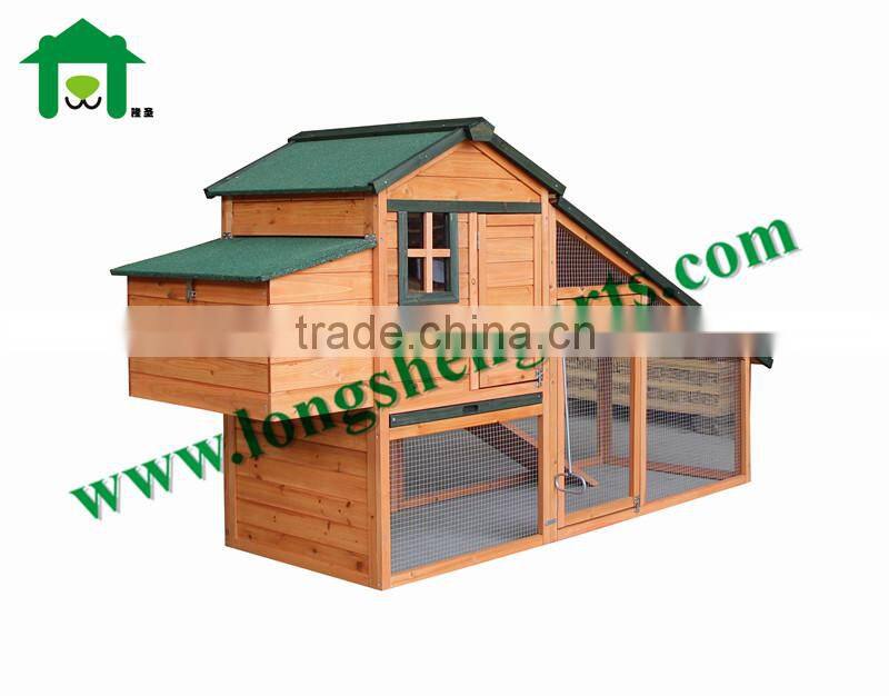 Wooden chicken coop hen house
