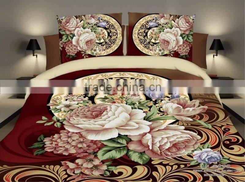 3D Printed Flower Pink rose Bedding Set Quilt Cover Bedsheet Pillowcase bedding set