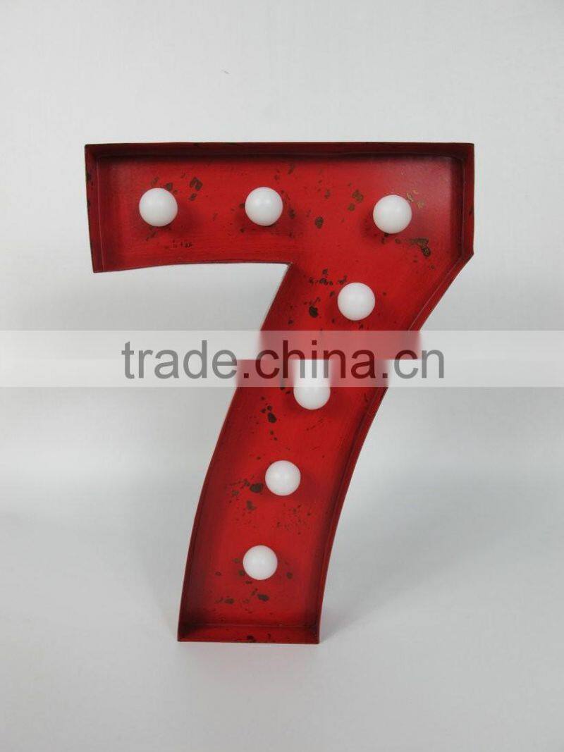 decorative vintage metal Noel LED Marquee light