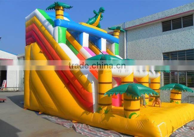 Best quality pvc tarpaulin inflatable dinosaur slide