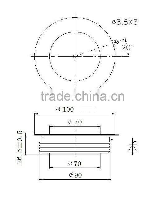 Discount price of alternator rectifier thyristor of 2000 amp