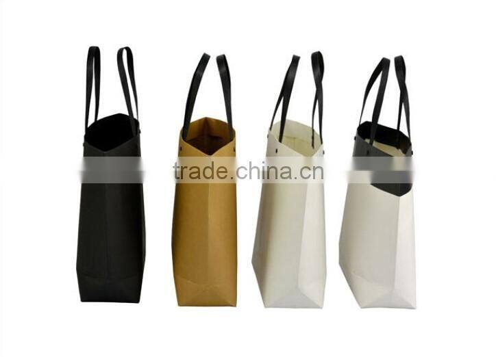 new desgin kraft paper black cardboard boat style paper bag