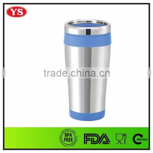 16oz insulated stainless steel thermal camping mug with screw lid