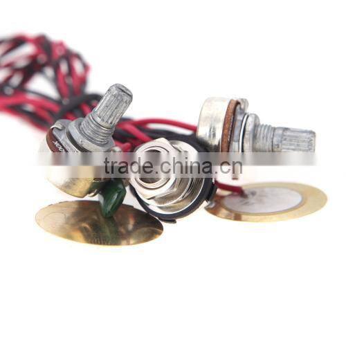 Dual Piezo Pickup Pick-up 6.35mm Jack with Volume Tone Control for Acoustic Guitar Ukulele