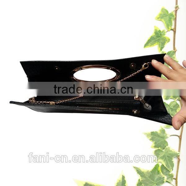 Luxury style crocodile genuine leather single shoulder bag with chain shoulder for women