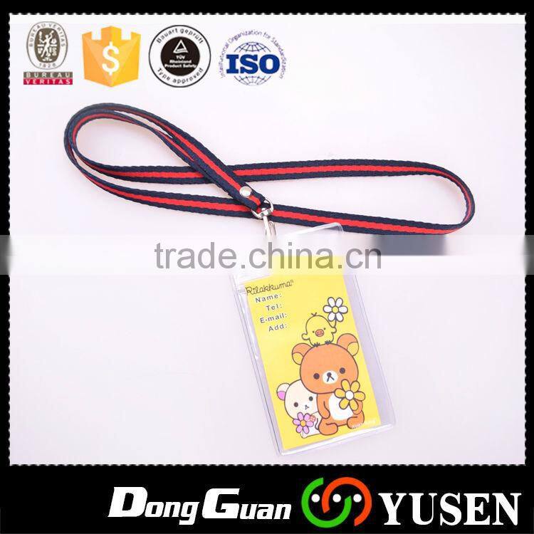 Polyester eco-friendly custom lanyard with id badge for making custom logo in china