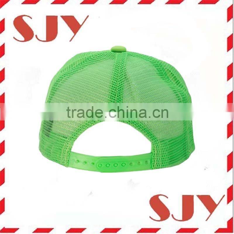 Various color cap 100%polyester sample free blank trucker cap