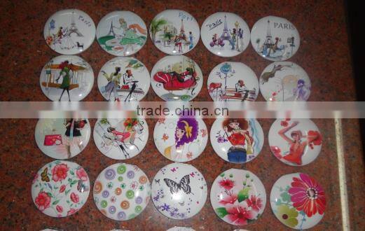 Steel gold Simple Compact Mirror Small Pocket Mirror