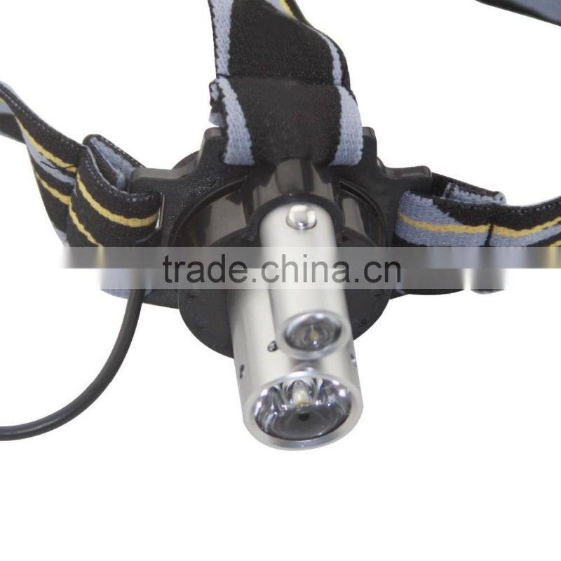 Sidiou Light Double Headlights Dual Headlamp 2 LED Night Fishing Headlight Camping Hiking Cycling Climbing Head Light